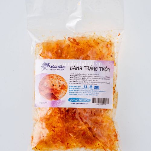 Ý tưởng thiết kế tem chữ nhật cho bánh tráng trộn