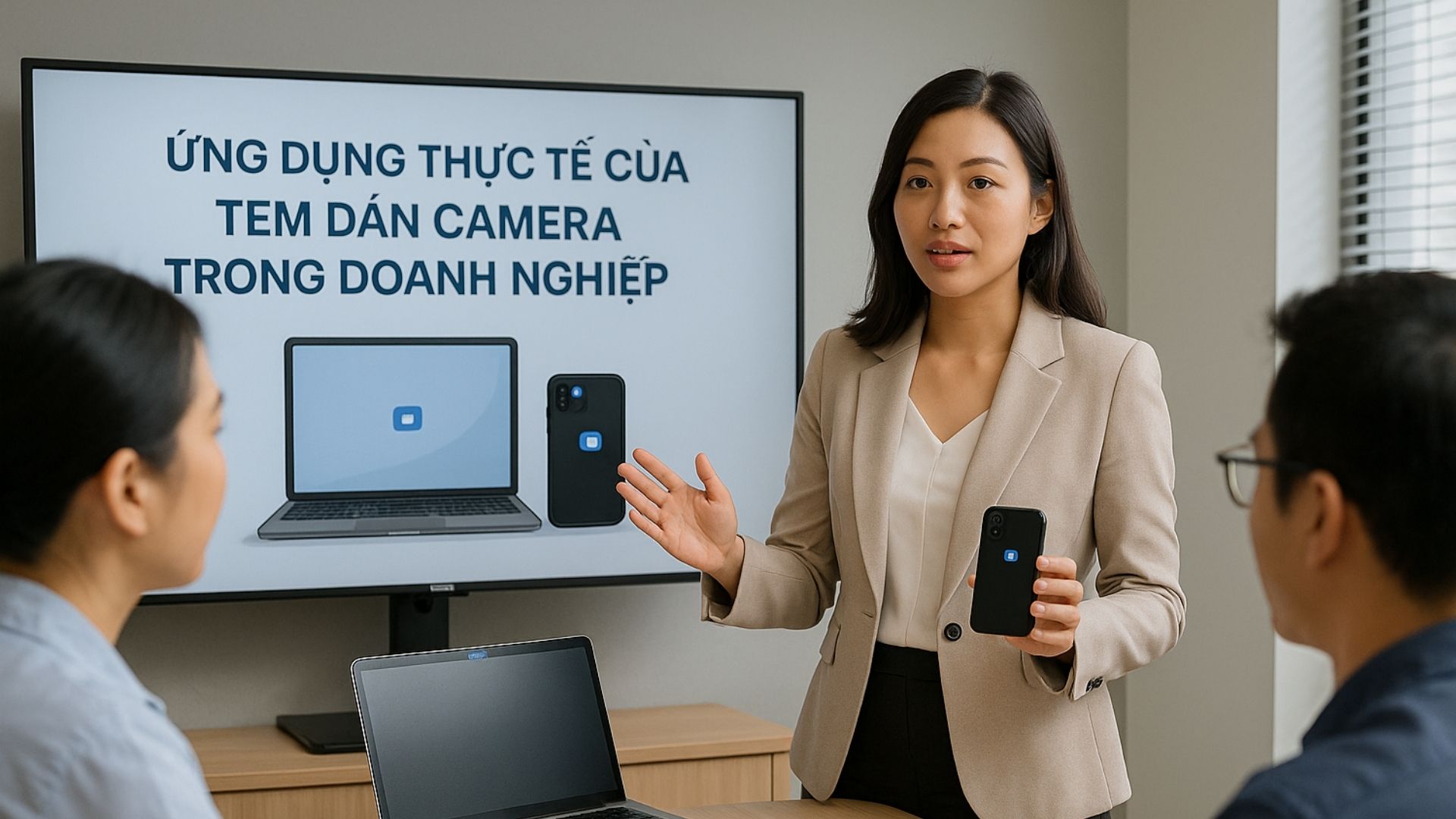 Ứng dụng thực tế của tem dán camera - Hình minh họa