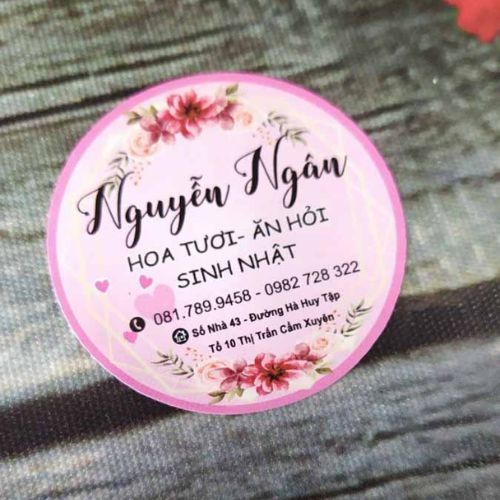 Một số mẫu tem dán hoa tươi tham khảo