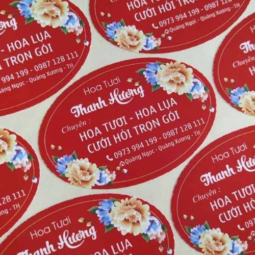 Sticker dán hoa tươi có nhiều kiểu hình dáng độc đáo