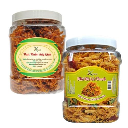 Tem nhãn khô gà lá chanh Thực Phẩm Sấy Giòn