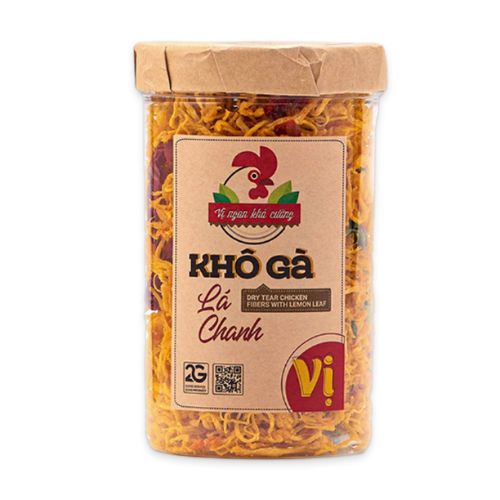 Mẫu tem dán hộp đựng khô gà lá chanh