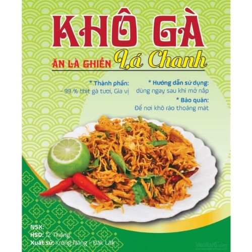 Tem nhãn cần chứa đầy đủ thông tin về thành phần, hướng dẫn sử dụng và cách bảo quản của khô gà