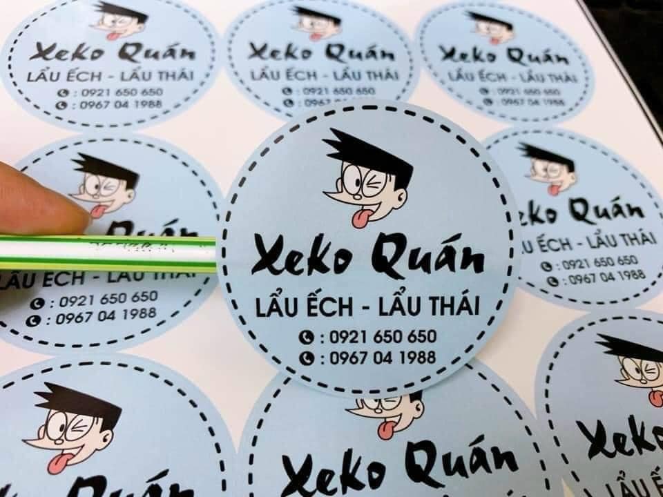 Tem decal nhựa cho quán ăn