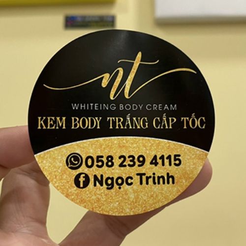 Ý tưởng thiết kế tem ép kim cho kem body sang trọng