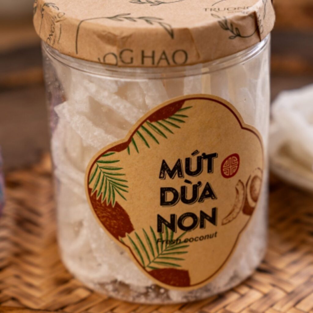 Hình ảnh tem nhãn mứt dừa