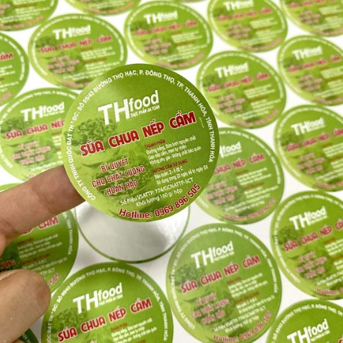 Mẫu nhãn dán bao bì thực phẩm tham khảo thực tế