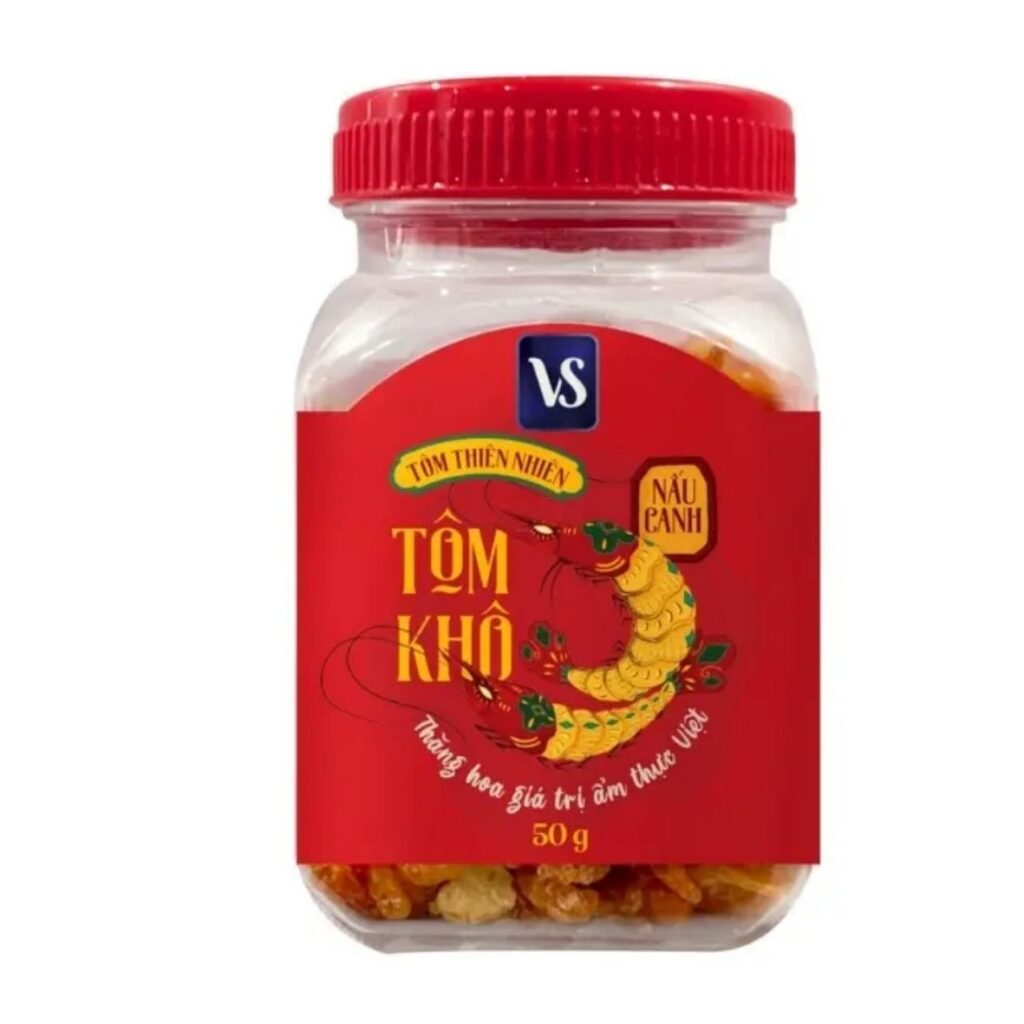 Hình ảnh tem nhãn tôm khô