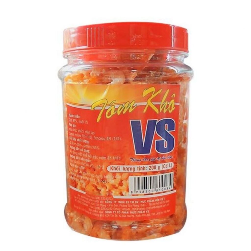 Hình ảnh tem nhãn tôm khô