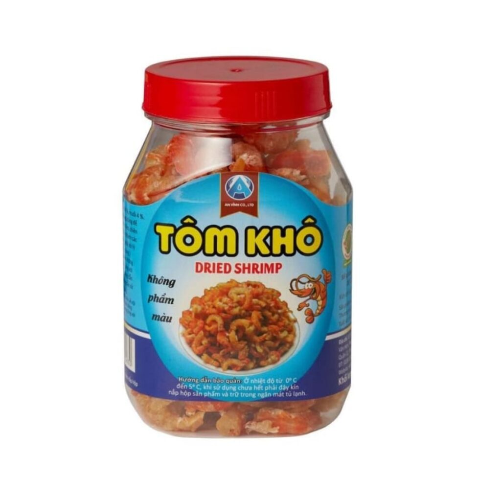 Hình ảnh tem nhãn tôm khô