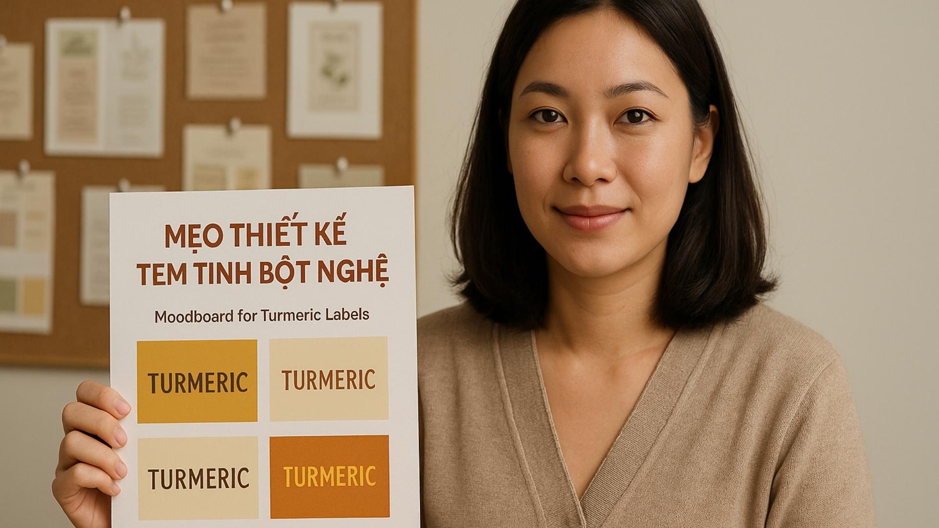 Mẹo thiết kế in tem nhãn tinh bột nghệ chuẩn chỉnh - Hình minh họa