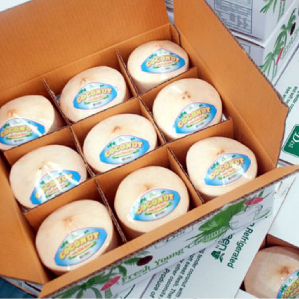 Hình ảnh thùng carton đựng dừa