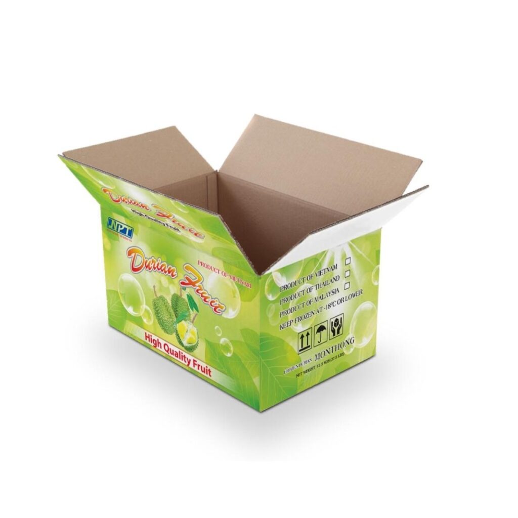 Hình ảnh thùng carton đựng sầu riêng