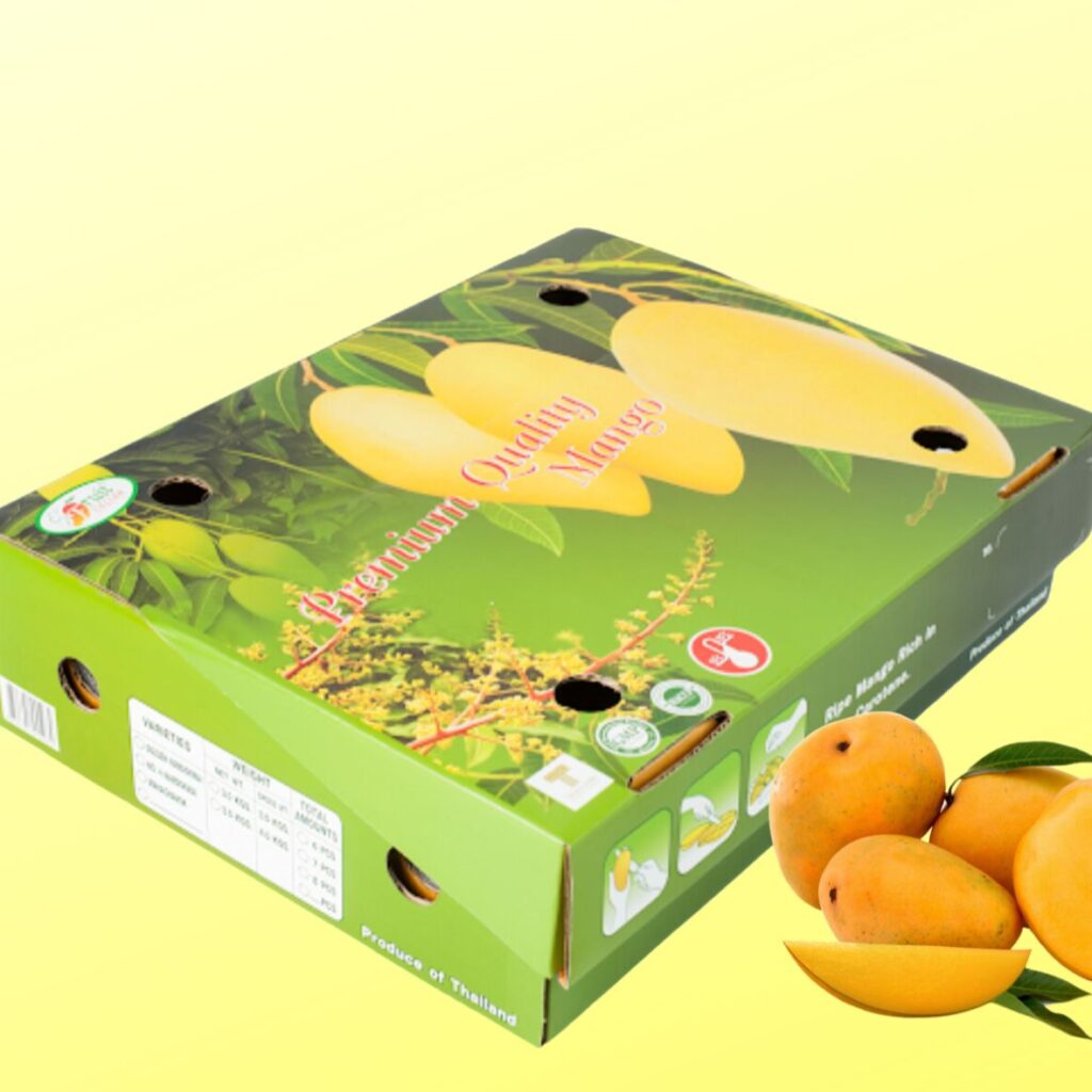 Hình ảnh thùng carton đựng xoài
