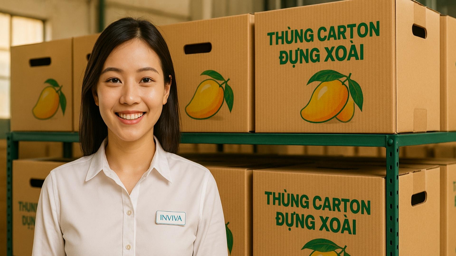 Inviva tự hào là xưởng sản xuất thùng đựng xoài xuất khẩu của hàng trăm doanh nghiệp trong và ngoài nước - Hình minh họa
