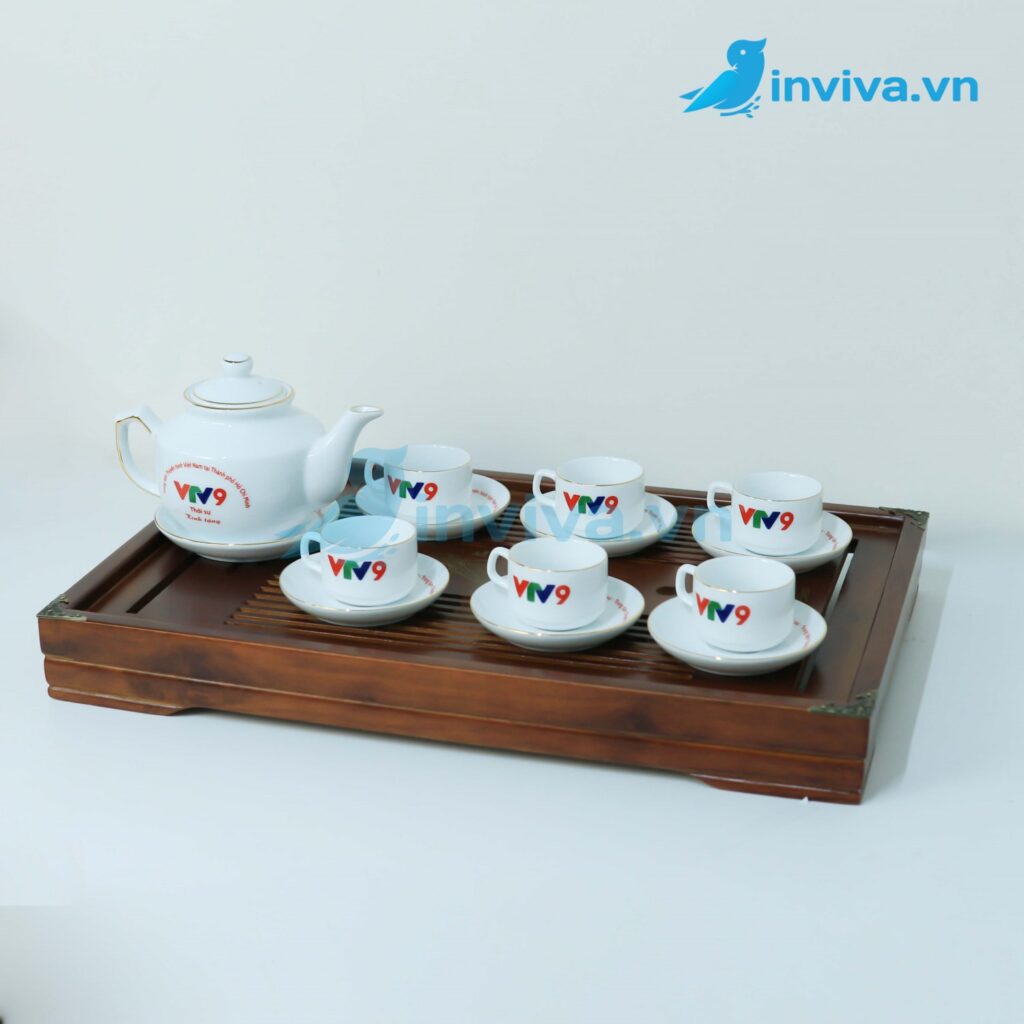 Dịch vụ in ấm trà, ấm chén theo yêu cầu, giá tốt từ 200.000đ/bộ tại HCM - In Viva