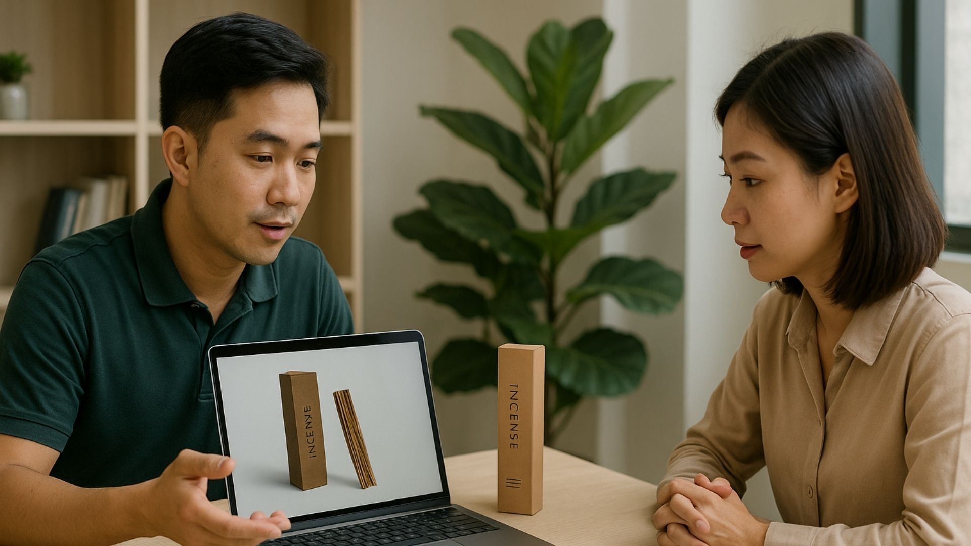 Quy trình đặt làm hộp giấy đựng nhang tại Inviva – Hình minh hoạ