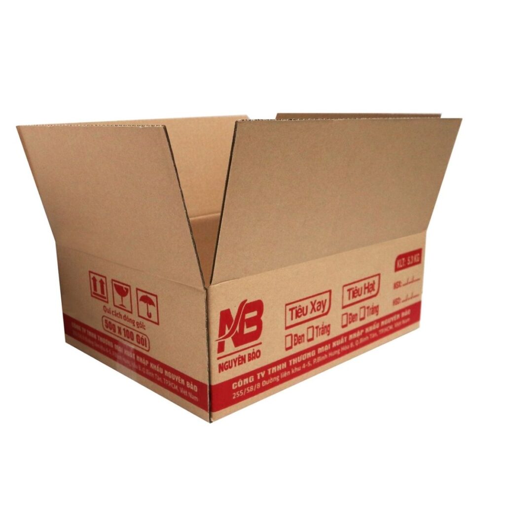 Mẫu thùng carton đóng hàng xuất khẩu