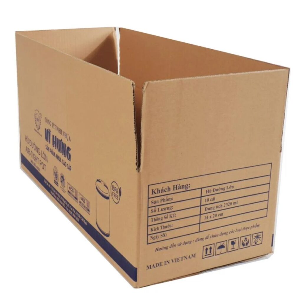 Mẫu thùng carton đóng hàng xuất khẩu