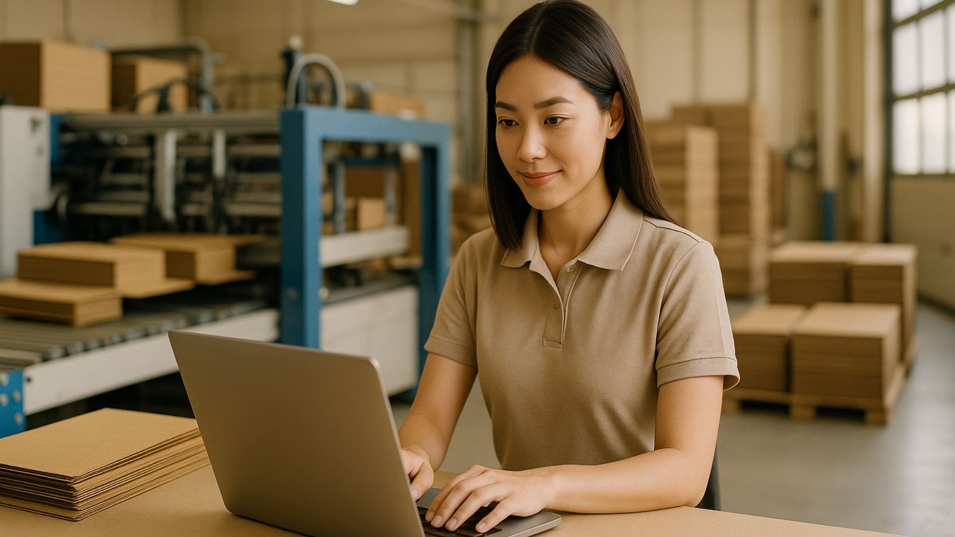 Quy trình đặt sản xuất thùng carton tại In Viva - Hình minh hoạ