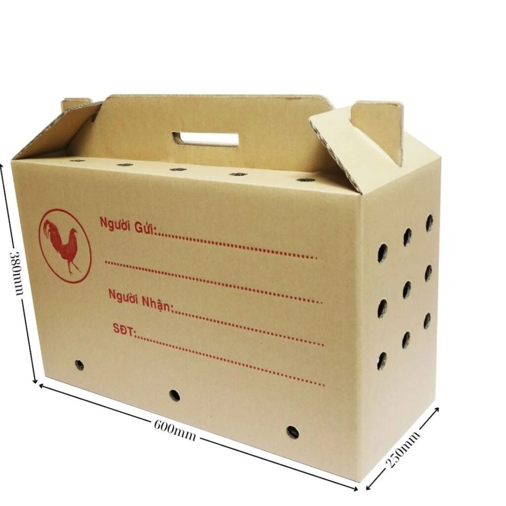 Hình ảnh thùng carton đựng gà