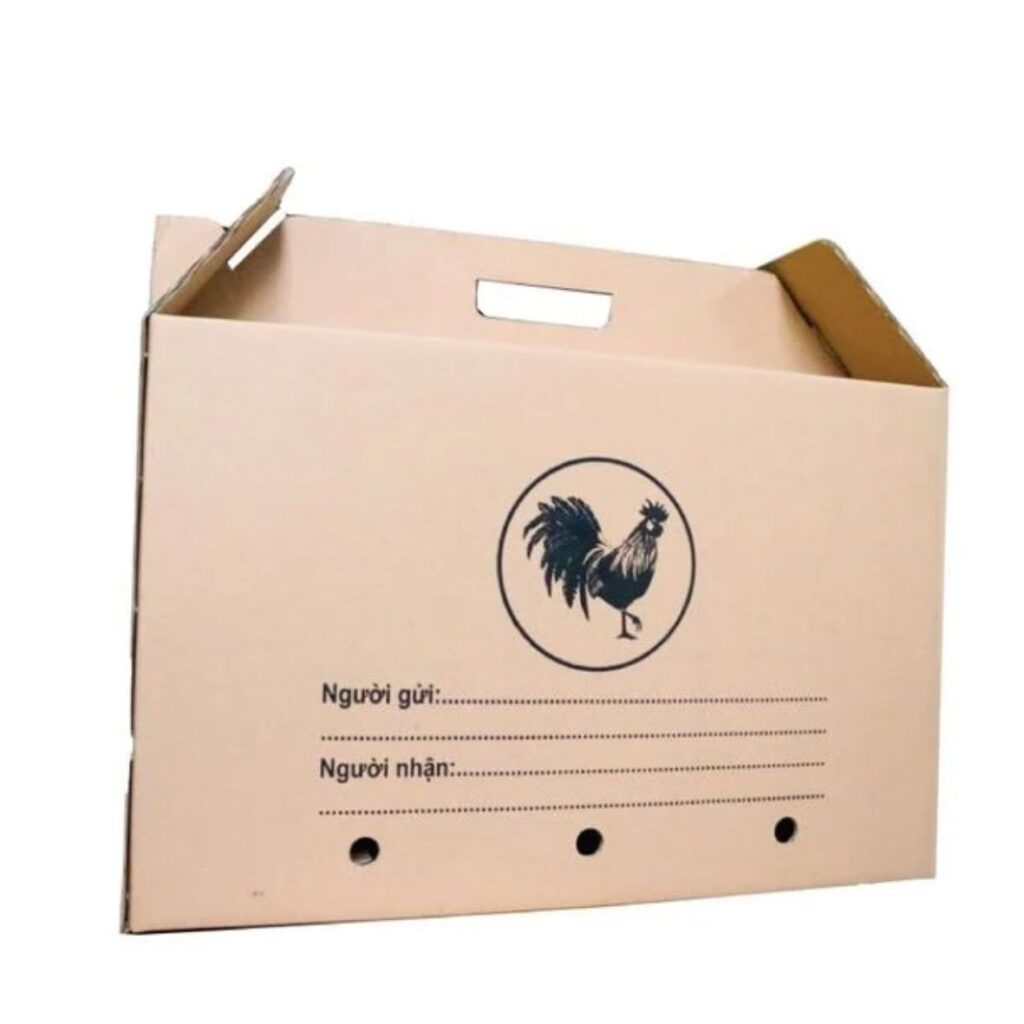 Hình ảnh thùng carton đựng gà