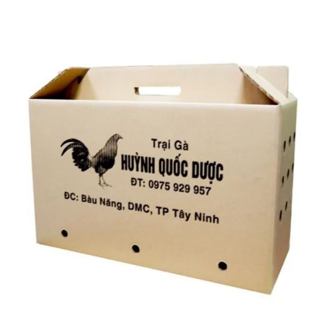 Hình ảnh thùng carton đựng gà