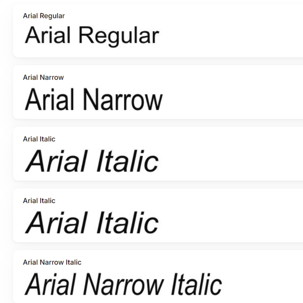 Thiết kế bao bì và tài liệu chuyên nghiệp với font chữ Arial