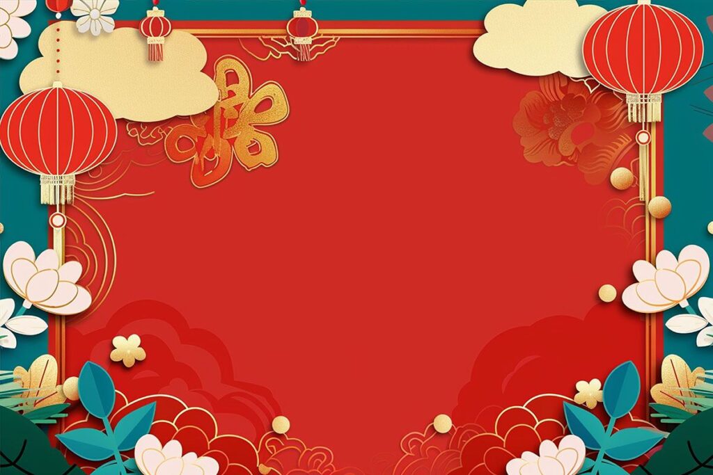 Backdrop tết nguyên đán hiện đại