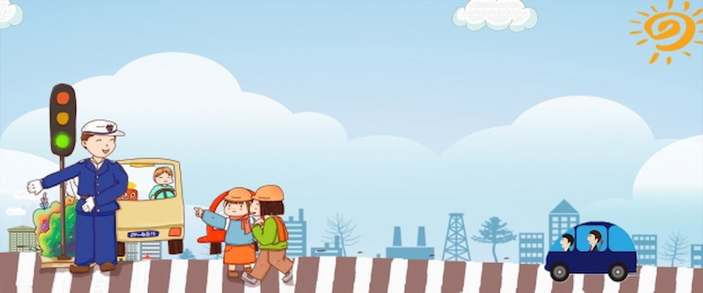 Backdrop an toàn giao thông cho chiến dịch tuyên truyền.