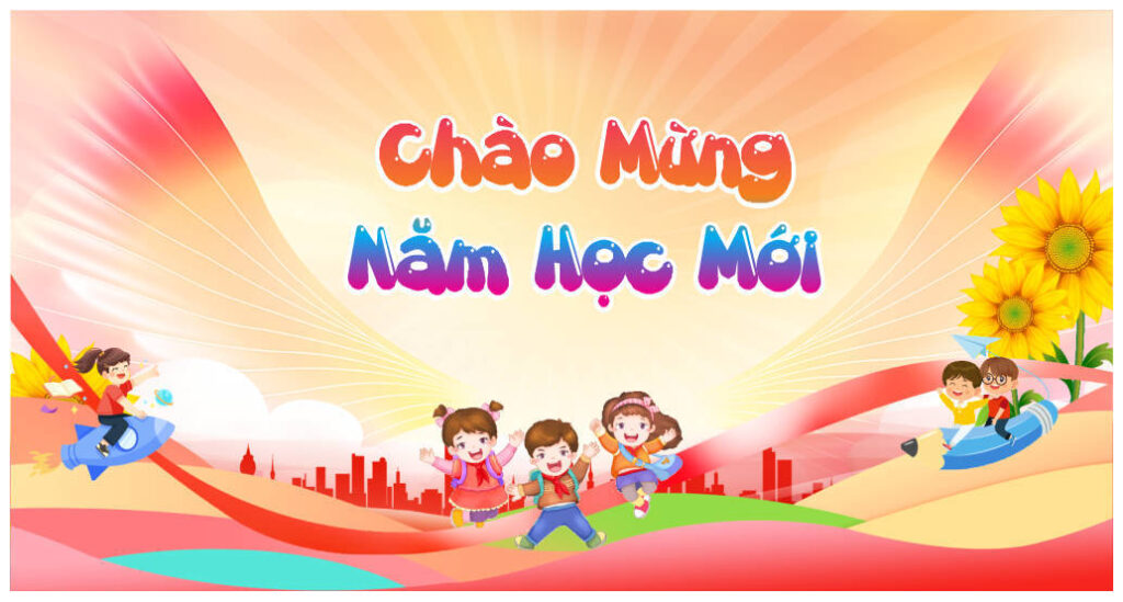Background chào năm học mới đơn giản