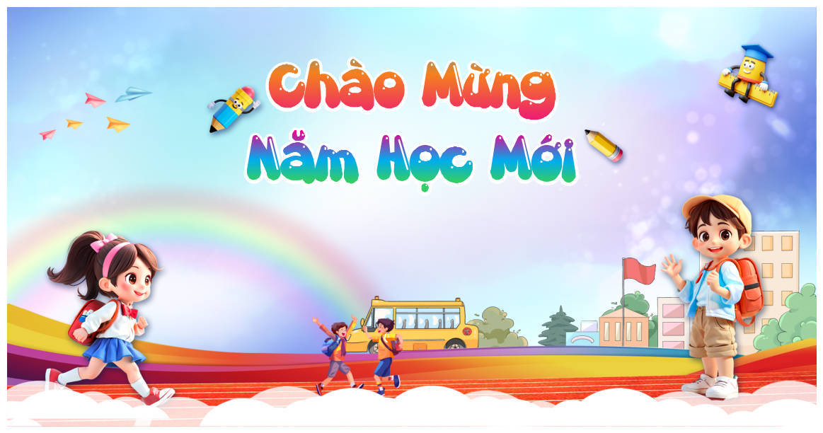 Background chào năm học mới cùng nhau đến trường