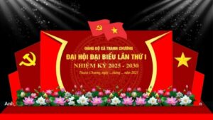Mẫu hình nền đại hội đảng vector 2
