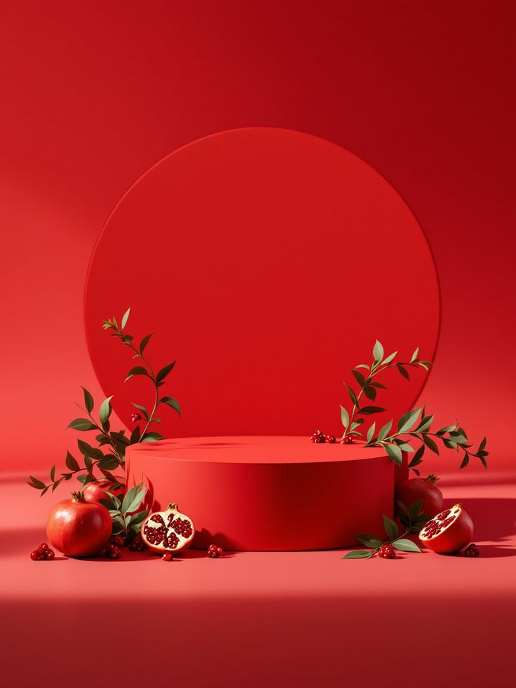 Background chụp sản phẩm màu đỏ rực rỡ