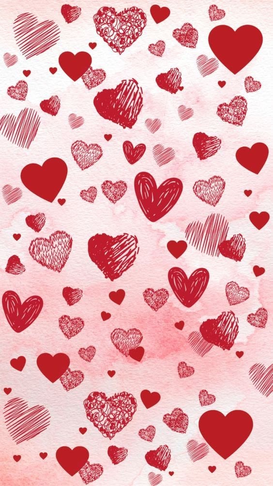 Background trái tim tô điểm