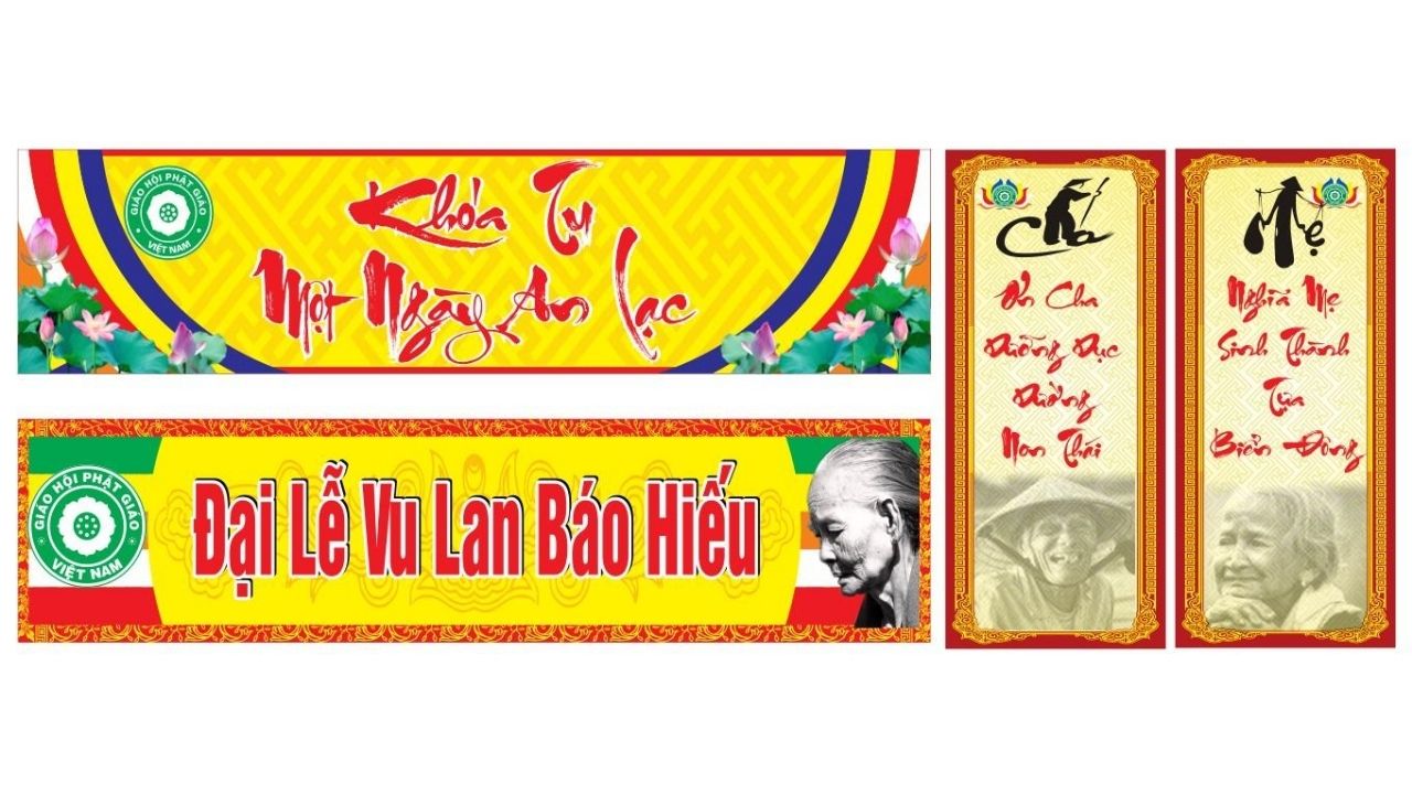 Mẫu băng rôn cho dịp vu lan báo hiếu 1