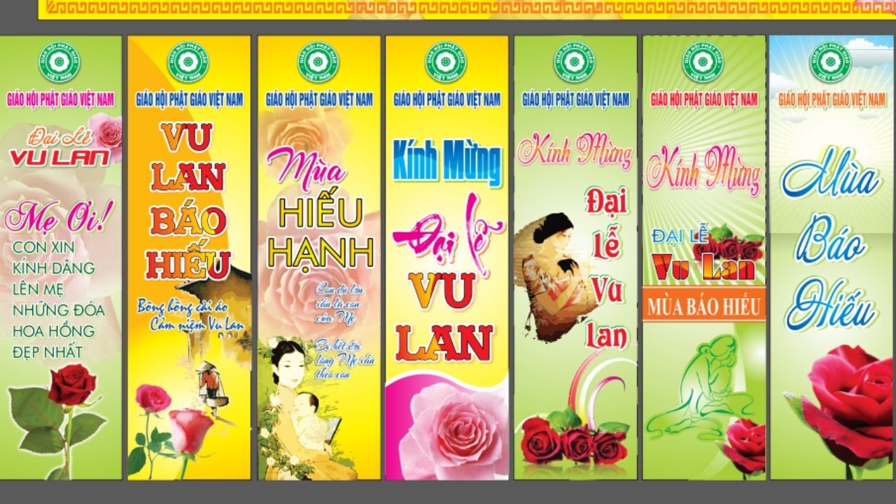 Mẫu băng rôn cho dịp vu lan báo hiếu 2