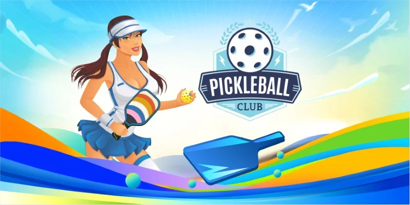 Phông nền pickleball vector in khổ lớn không vỡ nét