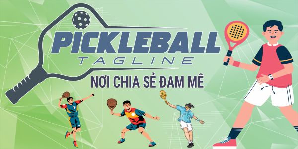 Phông nền pickleball vector bố cục rõ ràng, dễ nhìn từ xa