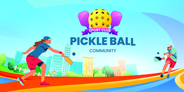 Banner pickleball vector chất lượng cao cho quảng cáo sân tập