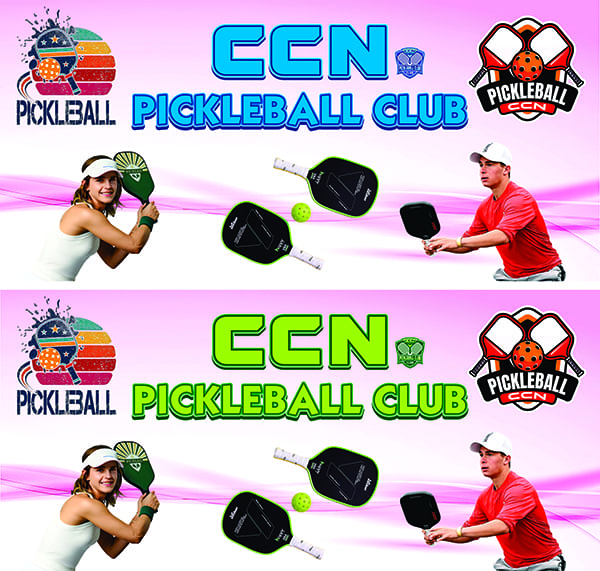 Banner pickleball vector thiết kế cho giải đấu ngoài trời