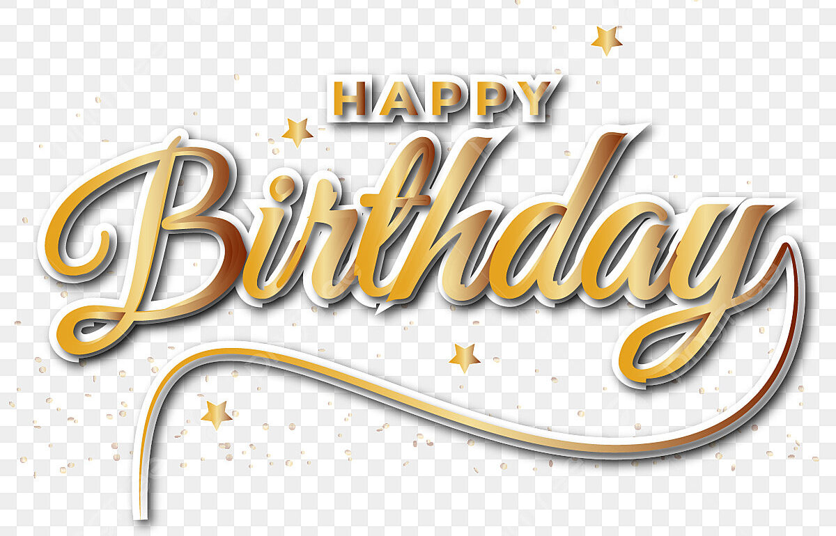 Mẫu chữ Happy Birthday vector thiết kế hiện đại, phù hợp trang trí sinh nhật