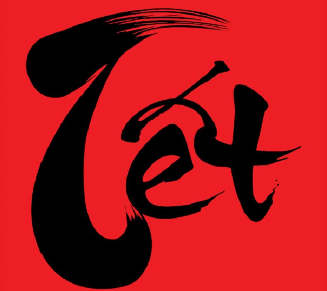 Mẫu font chữ thư pháp thiết kế phong cách lễ tết