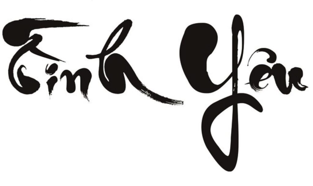 Mẫu font chữ thư pháp mang đường nét uyển chuyển