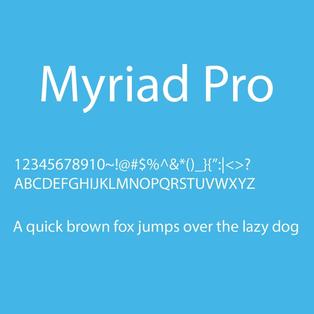 Myriad Pro Việt hóa chuẩn in ấn