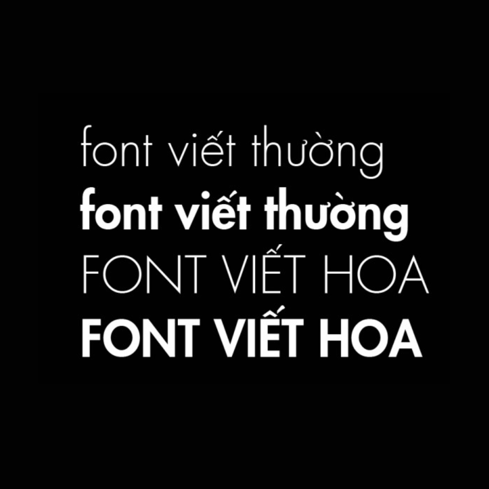 Futura bold font mang phong cách hình học rõ ràng và hiện đại
