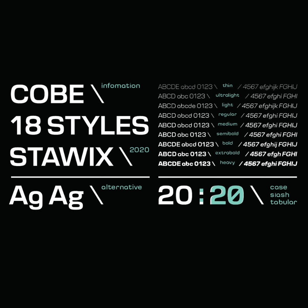 Font Cobe đơn giản, phù hợp nhiều ấn phẩm