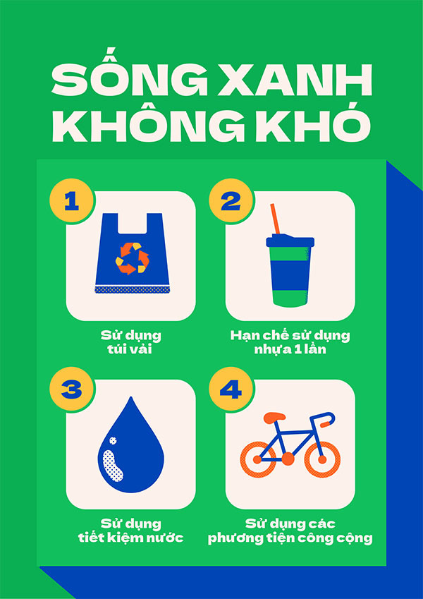 Poster kêu gọi sống xanh