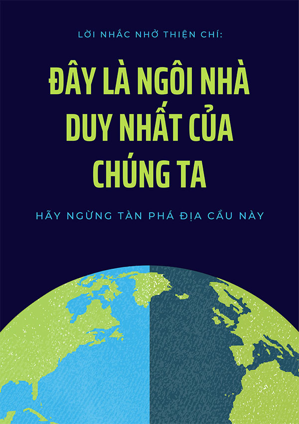 Áp phích kêu gọi ngừng hủy hoạt môi trường