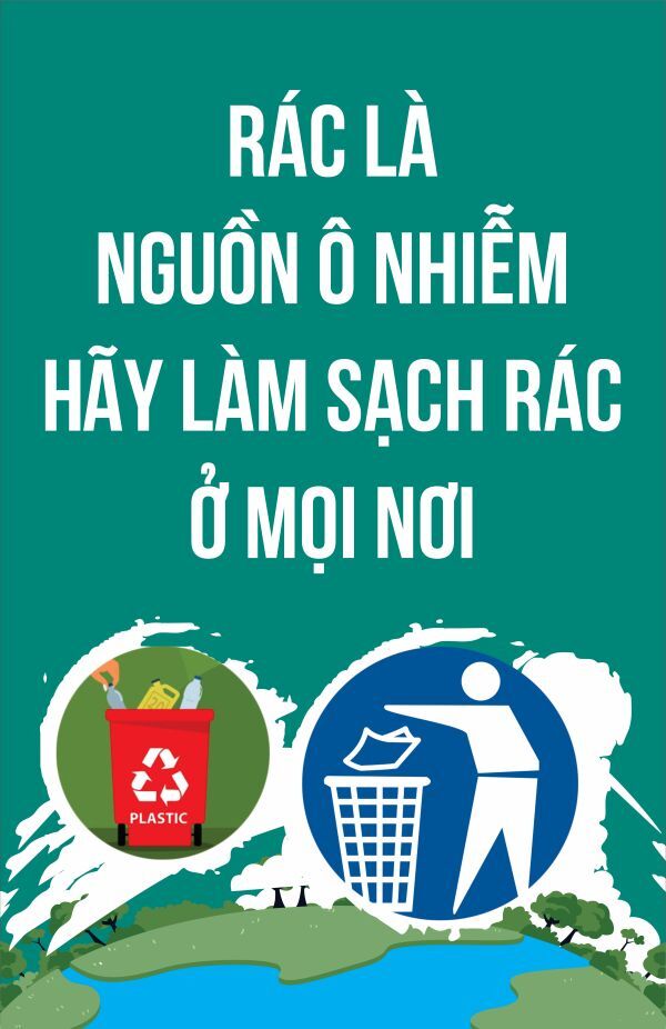 Áp phích kêu gọi không xả rác bừa bãi